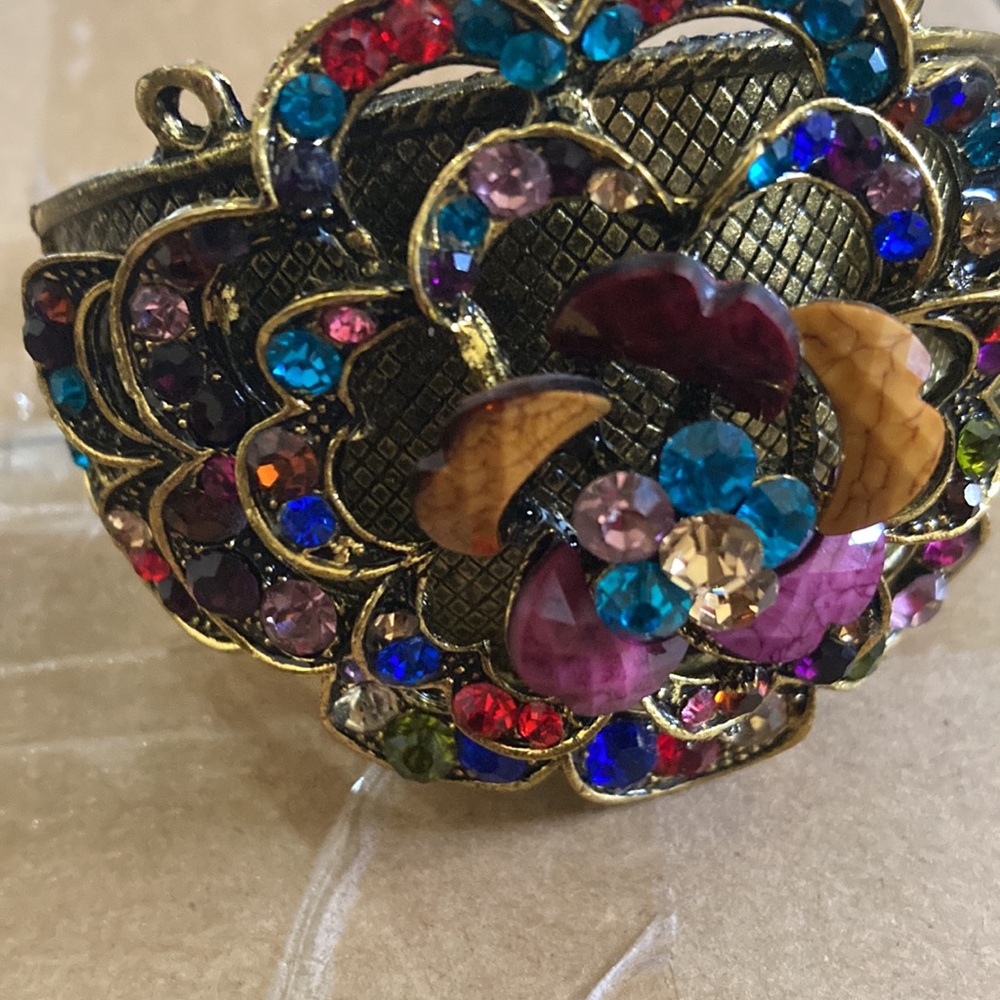 Mixed Gemstone Statement Bracelet - image 4